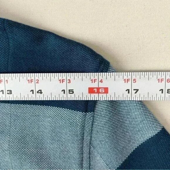 Tommy Hilfiger Mens Polo Shirt Custom Fit Short Sleeves Teal Green Stripes Small - Picture 10 of 13